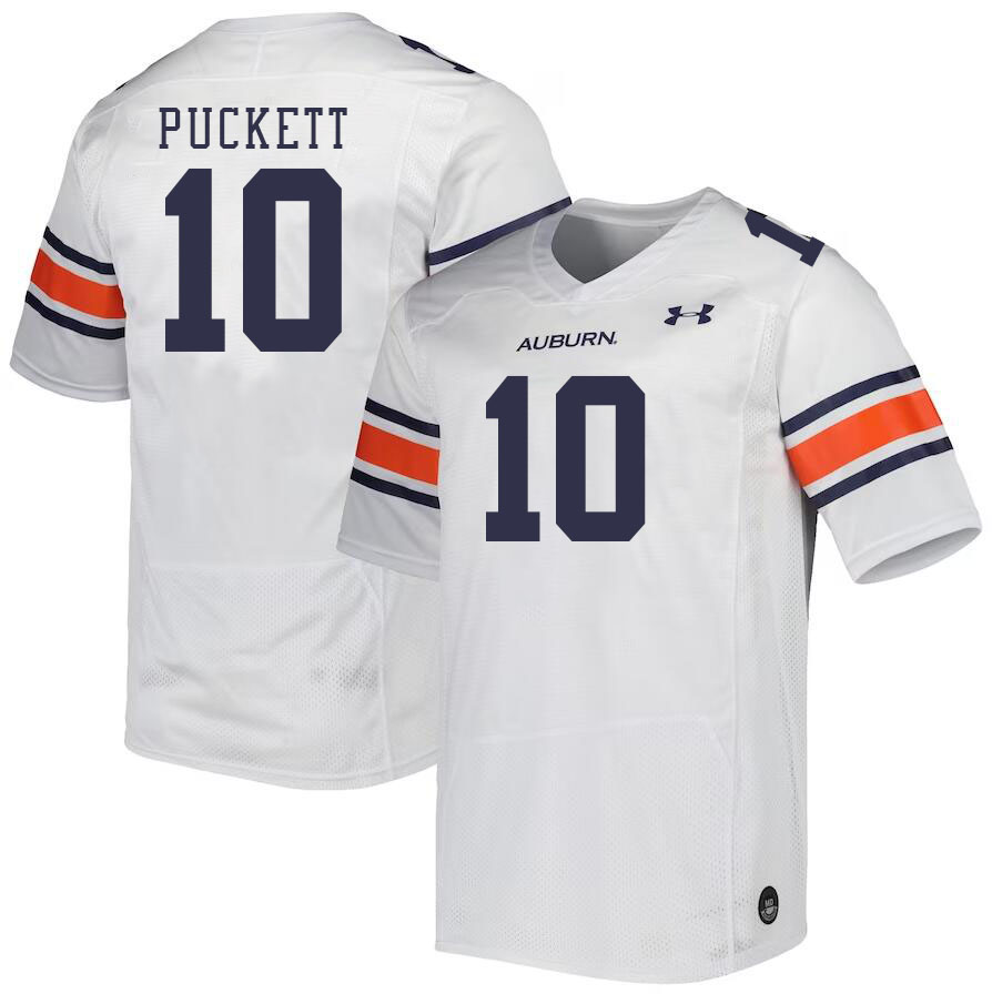 Men's Auburn Tigers #10 Zion Puckett White 2023 College Stitched Football Jersey